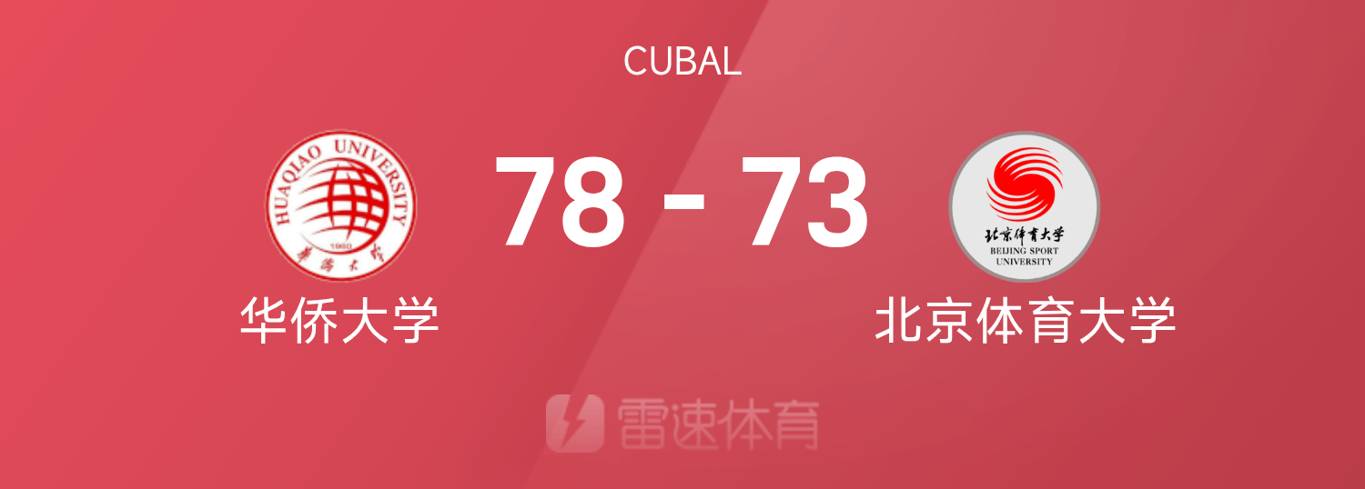 极速电竞比分网-🏀CUBAL战报：姜贺19+5+5，杨腾飞空砍22分，华侨大学78-73北体大